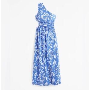 Abercrombie & Fitch One Shoulder Cut-Out Floral Maxi Dress Size XXL